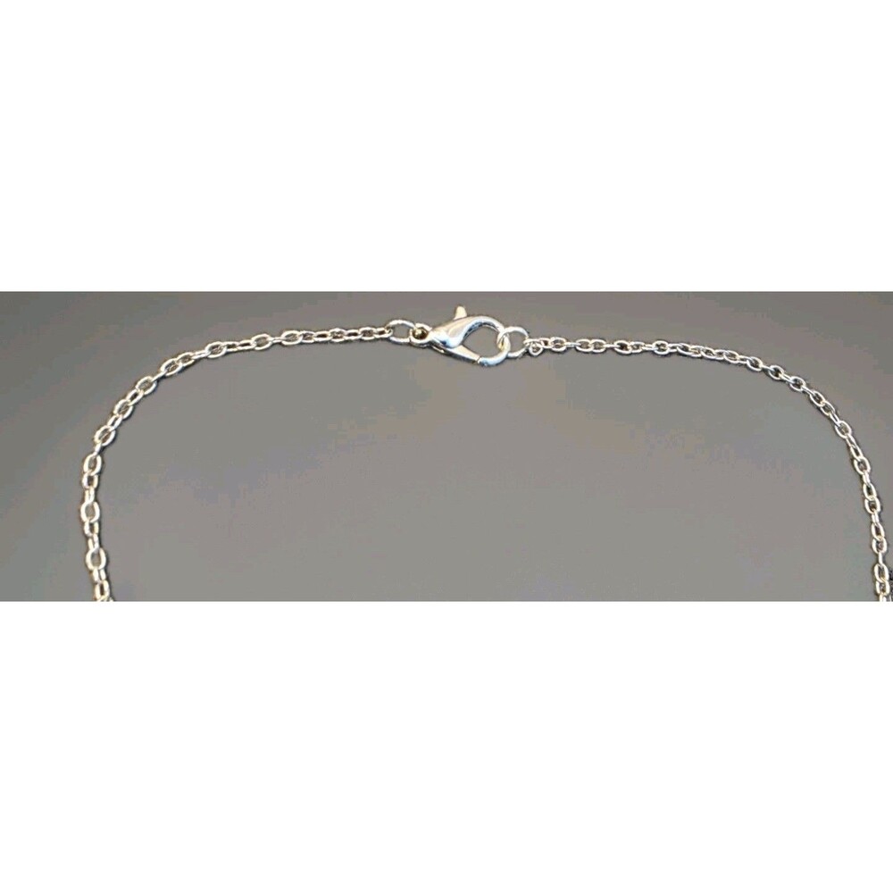 Silver Tone Celtic Cross Charm Pendant Necklace Cable Chain Lobster Closure 20" - Picture 5 of 9